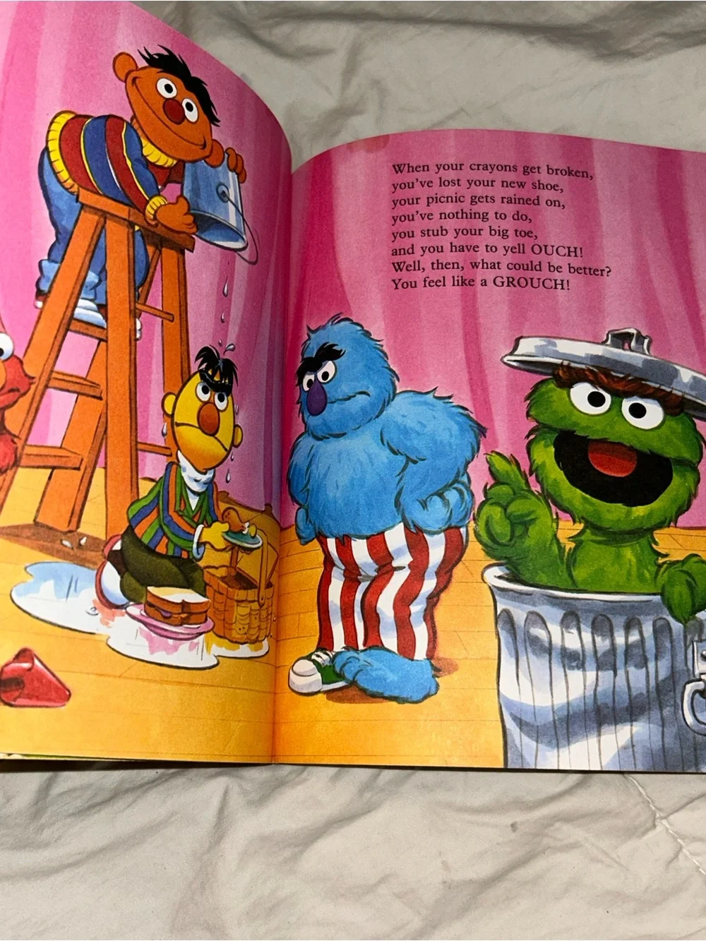 Little Golden Book: Happy And Sad, Grouchy And Glad, Sesame Street, 1992